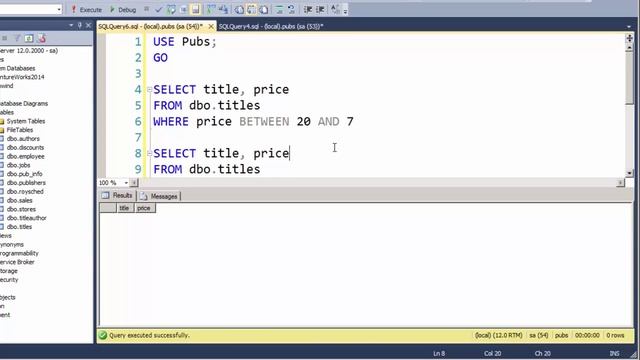 T-SQL (Transact-SQL) dərsləri - Between operatoru I Dərs #11 смотреть онлайн