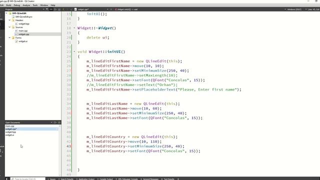 C++ Qt 94 - QLineEdit(1) смотреть онлайн