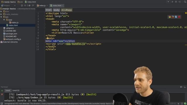 ReactJS Basics - #3 First Component смотреть онлайн