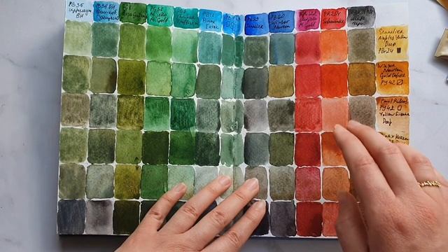 ОХРЫ в акварели: Mijello, Van Gogh, Гамма, Winsor, Daniel Smith, Pinax Extra, Белые ночи, Shinhan
