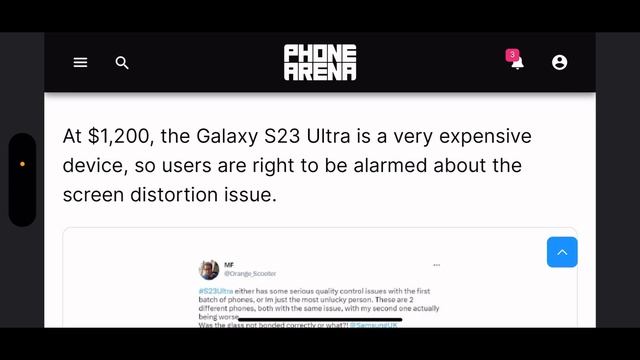 Phone Arena Reports Samsung Galaxy S 23 Ultra Screen Defect смотреть онлайн