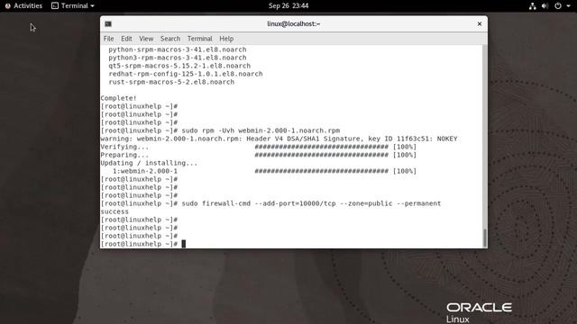 How to install Webmin on Oracle Linux 8.5 смотреть онлайн