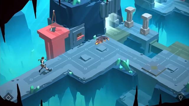 Lara Croft GO прохождение - огненная пещера #4