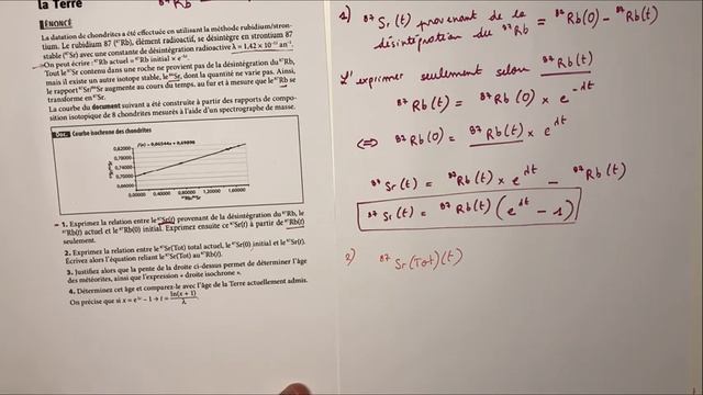 Courbe isochrone et Âge d'une roche - Enseignement Scientifique смотреть онлайн