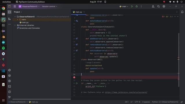 observer pattern in python... смотреть онлайн