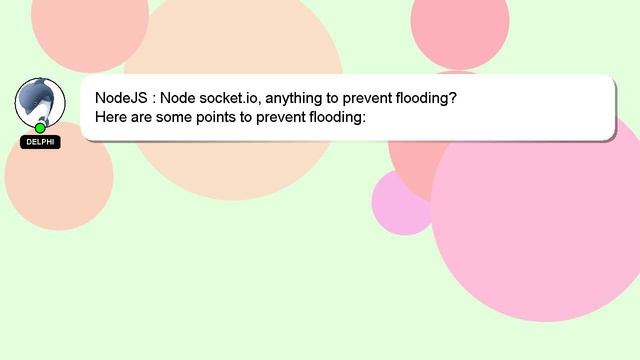NodeJS : Node socket.io, anything to prevent flooding? смотреть онлайн