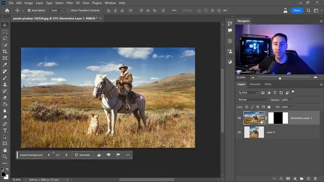 Photoshop CC 2023: How To Expand Photos Using Ai - NEW Generative Fill