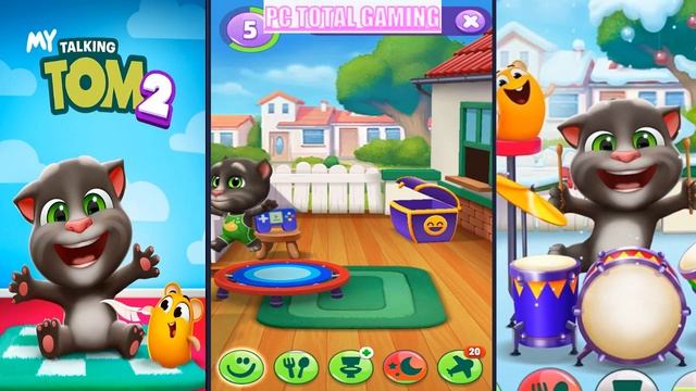 My Talking Tom 2 Android Gameplay, Game WALKTHROUGH Pt. 2 Tom Have Fun Boxing and Jumping Trampolin смотреть онлайн