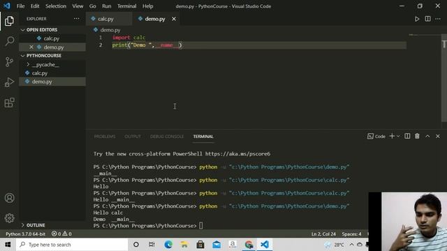 44 __name__ special variable in python Hindi смотреть онлайн