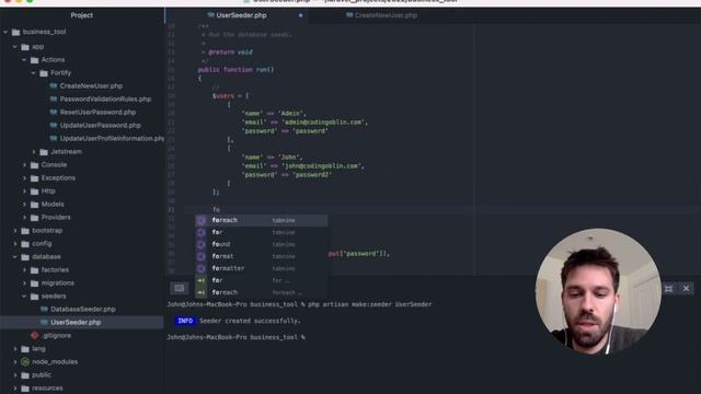 How to seed database in Laravel (Jetstream, Inertiajs, MAMP) смотреть онлайн