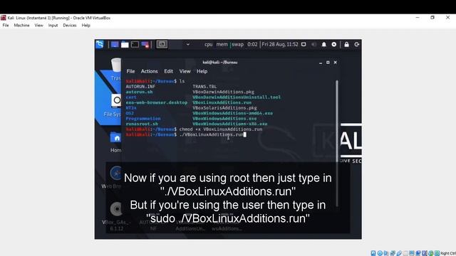 Auto resolution Kali on VirtualBox (Additions Extension Pack) смотреть онлайн