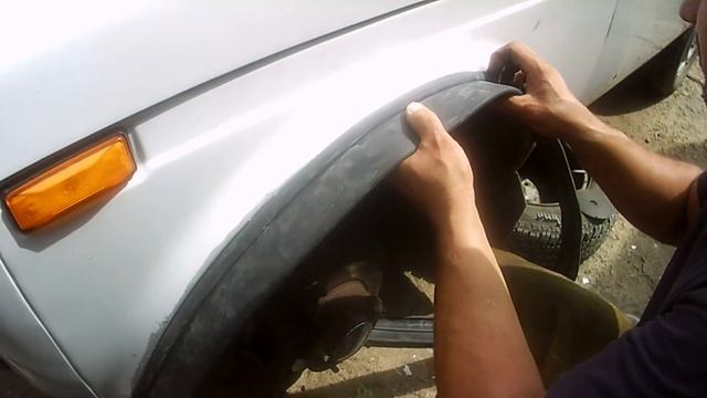 Установка расширителей колесных арок