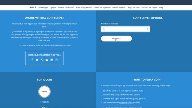 How to Flip A Coin | Online Coin Flipper for a coin toss | Heads or Tails? смотреть онлайн