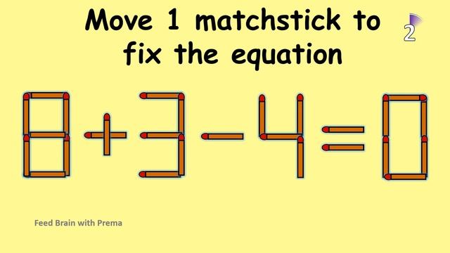 5+2+4=4 Turn this wrong equation into correct | Match stick puzzle #177| Puzzles with Answer смотреть онлайн