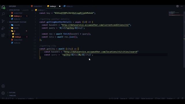 How To Build A Weather Application With Javascript & Accu Weather API - Javascript Beginner Project смотреть онлайн
