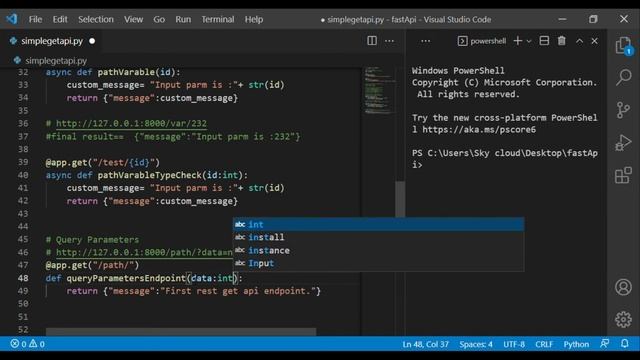Passing query parameter with FastAPI смотреть онлайн