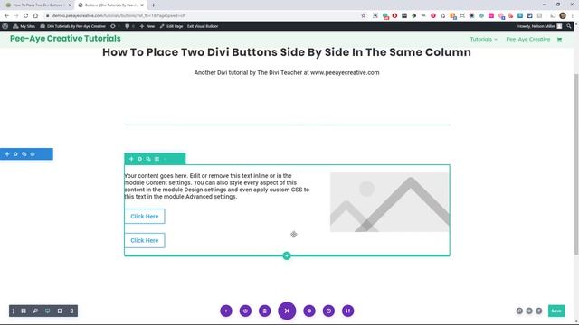 How To Place Two Divi Buttons Side By Side In The Same Column смотреть онлайн