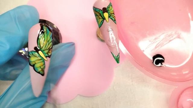 Бабочки на ногтях?Летний дизайн ногтей?Маникюр 2021?Маникюр пошагово?МK_Alina Nails?Не ПРОПУСТИТЕ❗❗ смотреть онлайн