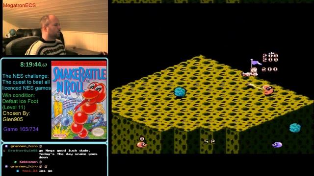 NES Challenge: Game 165: Snake Rattle n Rollpart 4