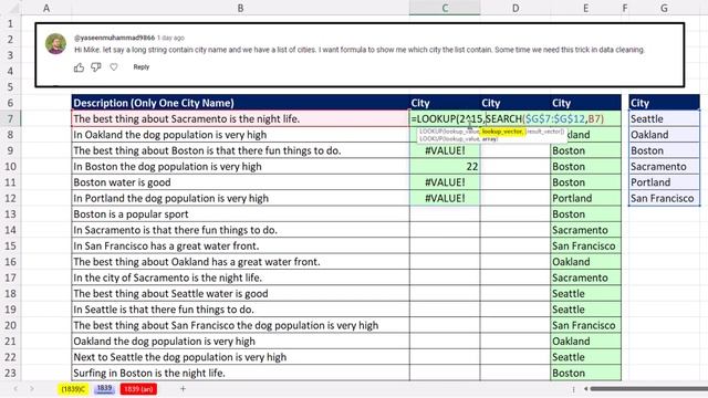 Excel Formula: Extract City Name from Description. Excel Magic Trick 1839 смотреть онлайн