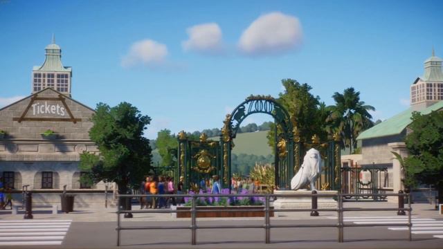 Greater Flamingo Habitat and expanding the entrance | Thorton Hills Zoo | Planet Zoo смотреть онлайн