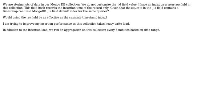 Databases: Is using the MongoDB _id field index as a time range query possible? смотреть онлайн