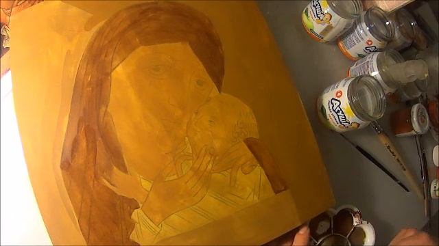 Раскрываем Корсунскую икону Богоматери. Мешаем цвет! смотреть онлайн