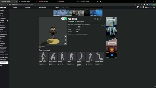 How to make your Roblox profile do a pose! (PC ONLY!)
