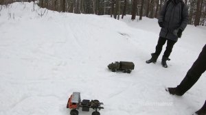 Грузовики WPL B24 B36 Портальные Мосты по Снегу