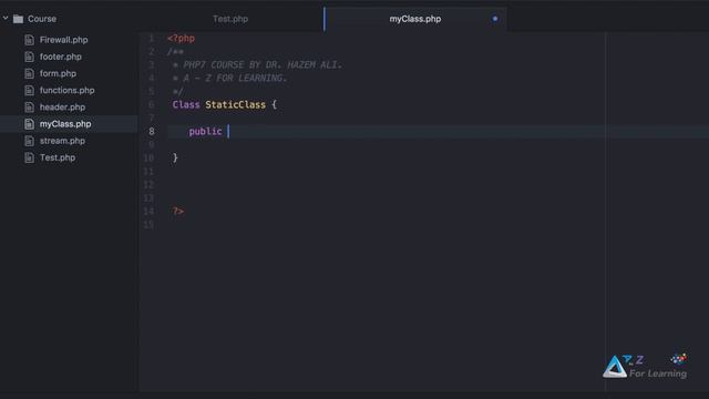 29- Static Classes in PHP7 الكلاسات الثابتة смотреть онлайн