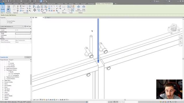 Revit Family: Curtain Wall Spider Clips смотреть онлайн