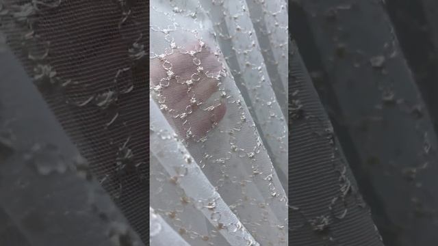 Итальянская штора из тюля на бамбуковой основе с вышивкой бронзовыми нитями, бахрома под жемчуг смотреть онлайн