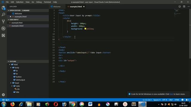 User Input using Javascript prompt смотреть онлайн