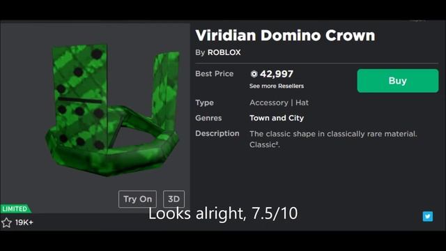 Roblox Rating All Domino Crowns смотреть онлайн