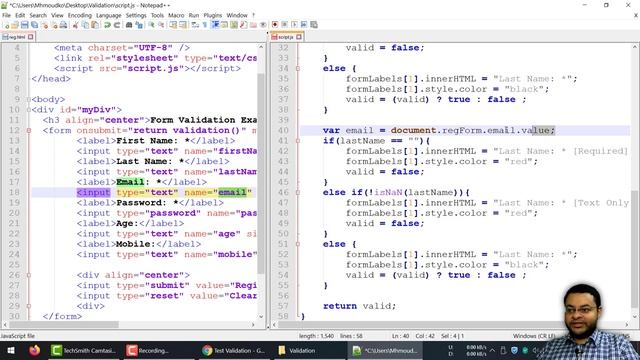 Web Programming: Form Validation using JavaScript شرح بالعربي смотреть онлайн