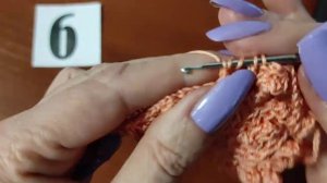 Рельефная салфетка крючком 1часть 1-10ряды. Видео для начинающих.