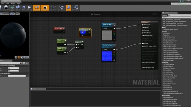 Создание материалов в Unreal Engine 4 | 8. Нода Параметр (parameter) | Архитектурная визуализация смотреть онлайн