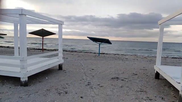 Крым. Евпатория Штормовое. Зима.