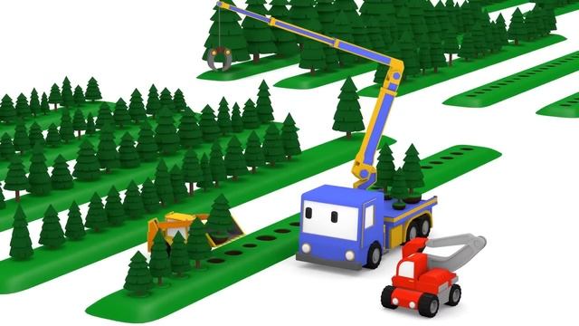 Tiny Trucks Car Wash - Learn with Tiny Trucks : bulldozer, crane & excavator | Cartoon for toddlers смотреть онлайн