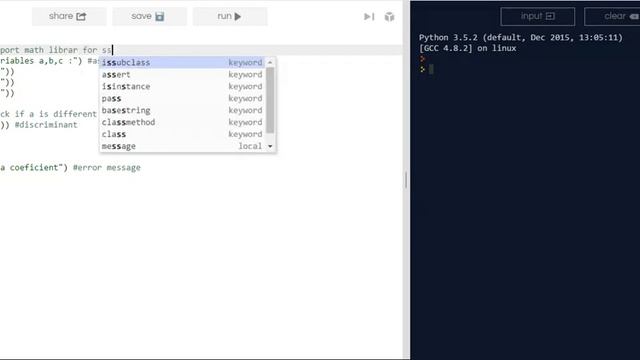 Python 3 Tutorial - Quadratic Equation Solver смотреть онлайн