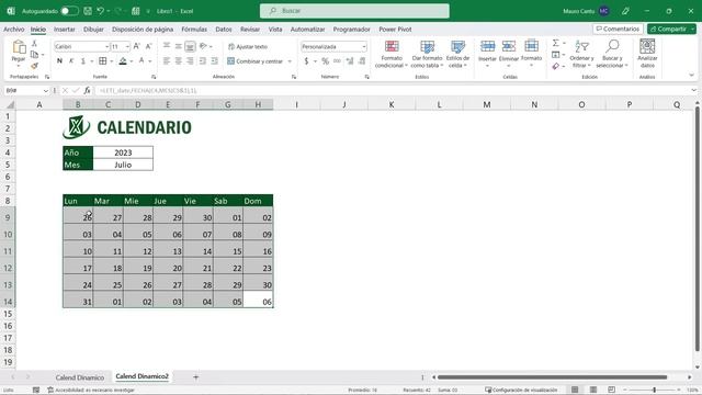 CALENDARIO DINÁMICO CONECTADO A UNA AGENDA EN EXCEL. смотреть онлайн