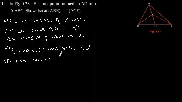 CBSE Class-9 Maths NCERT solution - Areas of Parallelograms and Triangles - Exercise 9.3 - Problem смотреть онлайн