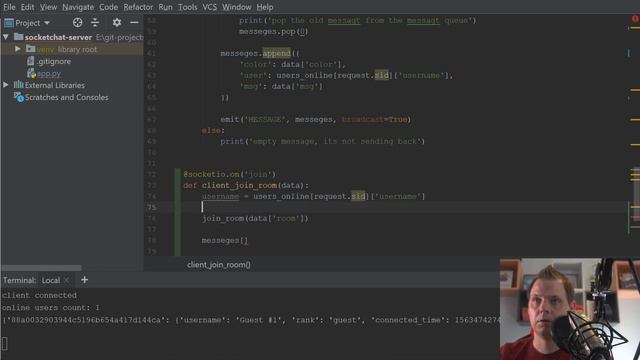 Project: SocketChat - Part 8: How to change chat room and sending chat messages смотреть онлайн