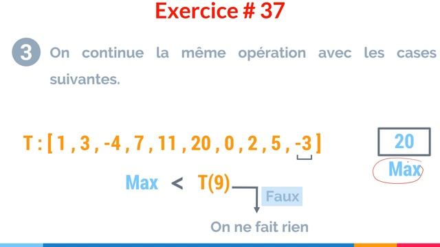 Exercice corrigé #37 : Algorithme qui recherche et affiche le maximum d'éléments dans un tableau. смотреть онлайн