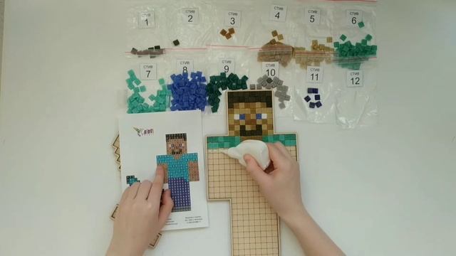 Набор для творчества из мозаики - СТИВ, коллекция Майнкрафт. смотреть онлайн