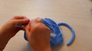 ДЕТСКАЯ ШАПКА КРУГОВЫМИ РЯДАМИ СПИЦАМИ