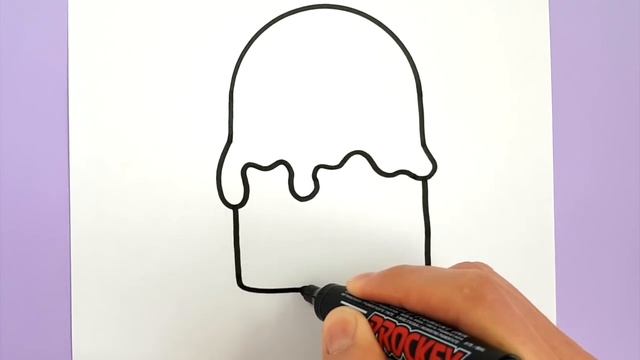 HOW TO DRAW A CUTE MELTING ICE CREAM STEP BY STEP - HAPPY DRAWINGS смотреть онлайн