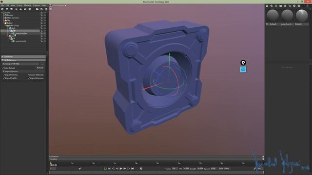 Marmoset viewer. Запекаем карту нормалей, АО и Curvature, исправляем дисторшн. смотреть онлайн