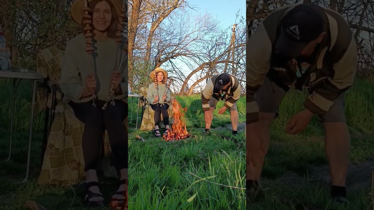 Выходной на природе. Шашлычок. Костерок. Красоты Кубани.