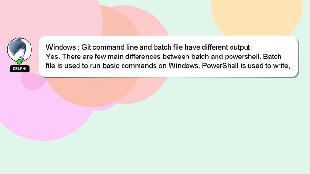 Windows : Git command line and batch file have different output смотреть онлайн